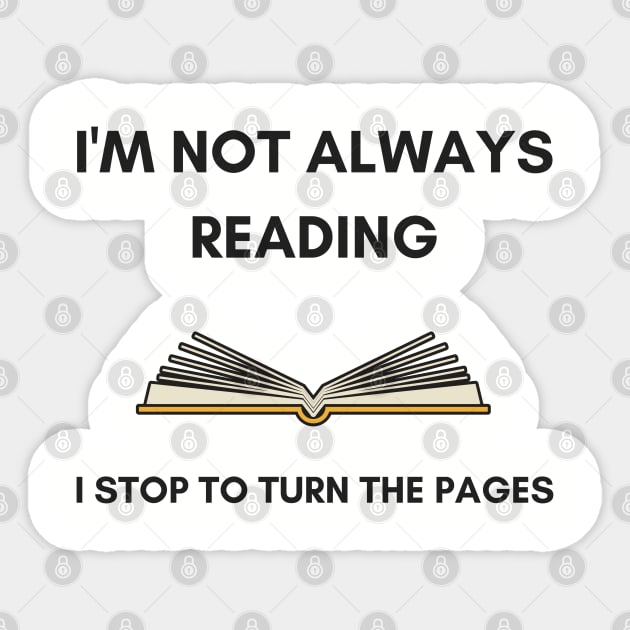 Funny Book Lover Reading Design for Bookworms Sticker by Hopscotch Shop Gifts